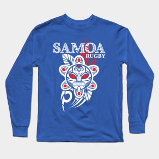 Samoa Rugby Tattoo Mask Samoan Fan Memorabilia Long Sleeve T-Shirt